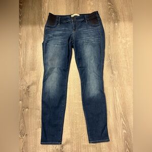 GAP Women's Dark Blue Jeggings with Black Waist Panels